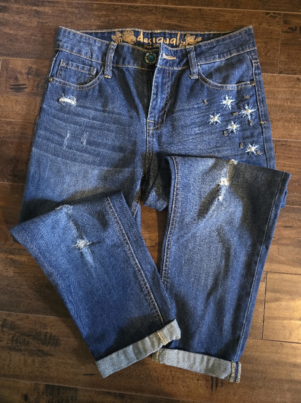 BOGO Desigual Embellished Bpyfriend Jeans